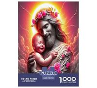1000 Pièces Jésus - Religion Papier Puzzle Jeu De Puzzle Pièces Parfaitement Assorties Dieu Puzzles Classiques Qualité Premium pour Adultes 70x50cm/1000pcs