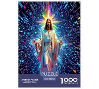 1000 Pièces Jésus - Religion Puzzles Jeu De Puzzle Pièces Parfaitement Assorties Dieu Casse-tête Qualité Premium pour Adultes Et Enfants À Partir De 12 Ans 52x38cm/1000pcs