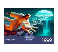 1000 Pièces Jésus - Religion Puzzles Jeu De Puzzle Pièces Parfaitement Assorties Qualité Premium Dieu Puzzle De Qualité Supérieure pour Adultes 52x38cm/1000pcs