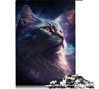 1000 pièces Jigsaw Puzzle Chat Jigsaw Puzzle pour Enfants Puzzles en Bois décor à la Maison (Taille 50x75cm)