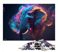 1000 pièces Jigsaw Puzzle Elephant Jigsaw Puzzles pour Adultes Wood Jigsaw Décompression Intellectuelle Jouet Éducatif (Taille 50x75cm)