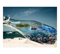 1000 pièces Jigsaw Puzzle Voilier dans Une Bouteille en Verre Puzzle de Sol pour Enfants Adultes 26x38cm