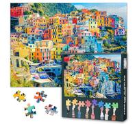 1000 pièces Jigsaw Puzzles Maisons colorées Les Cinque Terre Puzzle Amusant pour Adultes Famille Décompression Manarola Décompression Manarola Village de pêcheurs Jigsaw Puzzle en cadeau pour les amis