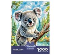 1000 Pièces Koala Papier Puzzle Jeu De Puzzle Activités Familiales Stimulantes Animaux Casse-tête Qualité Premium pour Adultes Et Enfants 70x50cm/1000pcs