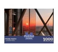 1000 Pièces Landmarks de la Ville Jeu Éducatif Tour Eiffel Puzzle Adulte Défi Jouets Puzzle Difficile Décoration Familiale Adultes Et Enfants Dès 14 Ans 38x26cm/1000pcs