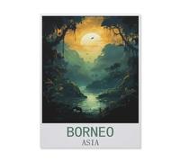 1000 Pieces Landscape Puzzles DIY，Borneo Asian，Jigsaw Creativity Toys for Kids Adults（50x70cm）-FN34