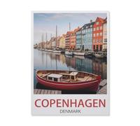 1000 Pieces Landscape Puzzles DIY，Copenhagen Denmark ， Harbor，Jigsaw Creativity Toys for Kids Adults（38x52cm）-DV73