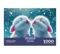 1000 Pièces Lapin Jeu Éducatif Puzzle Adulte Cadeau Stimulant Puzzle Difficile Décoration Familiale Adultes Et Enfants Dès 14 Ans 70x50cm/1000pcs