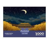 1000 Pièces L'architecture Chinoise Ancienne Puzzles Divertissement Créatif Activités Familiales Stimulantes Casse-tête Style Chinois Puzzle De Qualité Supérieure pour Adultes 52x38cm/1000pcs