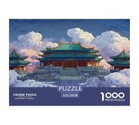1000 Pièces L'architecture Chinoise Ancienne Puzzles Jeu De Puzzle Activités Familiales Stimulantes Casse-tête Style Chinois Puzzle De Qualité Supérieure pour Adultes 52x38cm/1000pcs