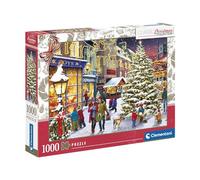 1000 pièces - Le Village de noël | Boîte compacte avec poster inclus, collection Classic Holiday fabriquée en Italie, de 14 ans à adulte