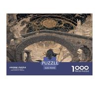 1000 Pièces L'Étoile Étoilée Puzzles Divertissement Créatif Pièces Parfaitement Assorties Porte des Étoiles des Runes d'or Casse-tête Qualité Premium pour Adultes 70x50cm/1000pcs