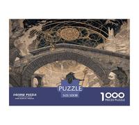 1000 Pièces L'Étoile Étoilée Puzzles Jeu De Puzzle Pièces Parfaitement Assorties Porte des Étoiles des Runes d'or Puzzles Classiques Qualité Premium pour Adultes 52x38cm/1000pcs