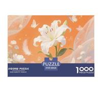 1000 Pièces Lily Papier Puzzle Divertissement Créatif Pièces Parfaitement Assorties Fleur Casse-tête Qualité Premium pour Adultes 38x26cm/1000pcs