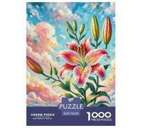 1000 Pièces Lily Puzzles Divertissement Créatif Pièces Parfaitement Assorties Fleur Puzzles Classiques Qualité Premium pour Adultes 70x50cm/1000pcs