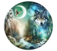 1000 Pièces Loup Papier Puzzle Divertissement Créatif Activités Familiales Stimulantes Wild Life Casse-tête Qualité Premium pour Adultes 1000pcs (67.5x67.5cm)