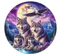 1000 Pièces Loup Puzzles Jeu De Puzzle Activités Familiales Stimulantes Wild Life Puzzles Classiques Qualité Premium pour Adultes 1000pcs (67.5x67.5cm)