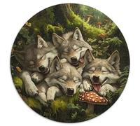 1000 Pièces Loup Puzzles Jeu De Puzzle Pièces Parfaitement Assorties Wild Life Casse-tête Qualité Premium pour Adultes Et Enfants À Partir De 12 Ans 1000pcs (67.5x67.5cm)