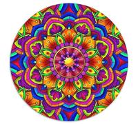 1000 Pièces Mandala Fleur Puzzles Jeu De Société Adulte Activités Familiales Stimulantes Brilliant Plants Casse-tête Qualité Premium pour Adultes Et Enfants 1000pcs (67.5x67.5cm)
