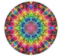 1000 Pièces Mandala Fleur Puzzles Jeu De Société Adulte Brilliant Plants Casse-tête Activités Familiales Stimulantes Qualité Premium pour Adultes 1000pcs (67.5x67.5cm)