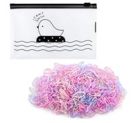 1000 Pièces Mini Élastiques Cheveux Transparent - Bandes de Caoutchouc, Petit Elastique, Bandeaux