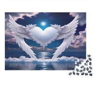 1000 Pièces Mini Puzzle Ailes Cœur Océan pour Adultes Jeu Cérébral