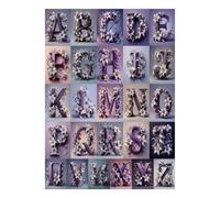 1000 Pièces Mini Puzzle Alphabet Fleurs pour Adultes