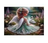 1000 Pièces Mini Puzzle Ange Cygne Lac pour Adultes | 38x26cm Carton Décor de Bureau Coupe Précise Détente d'Esprit Cadeau Réunion