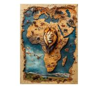 1000 Pièces Mini Puzzle Animaux Afrique pour Adultes | 52x38cm Carton Décoration Bureau Coupe Précise Détente Familiale