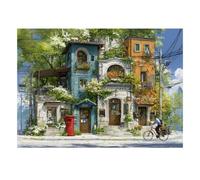 1000 Pièces Mini Puzzle Bâtiment de Rue pour Adultes | 52x38cm Carton Décoration Salon Coupe Précise Cadeau Anniversaire Détente