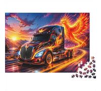 1000 Pièces Mini Puzzle Camion Phénix pour Adultes | 52x38cm Carton Décoration Maison Coupe Précise Cadeau Anniversaire Détente