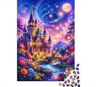 1000 Pièces Mini Puzzle Château Ciel Nocturne pour Adultes