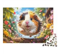 1000 Pièces Mini Puzzle Cochon d'Inde Fleurs pour Adultes
