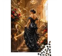 1000 Pièces Mini Puzzle Dame Élégante pour Adultes | 70x50cm Carton Décoration Maison Finition Lisse Cadeau Anniversaire Détente
