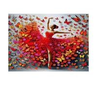 1000 Pièces Mini Puzzle Danseuse Papillon Fleur pour Adultes | 70x50cm Carton Décoration Salon Coupe Précise Cadeau Anniversaire Détente