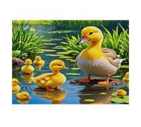 1000 Pièces Mini Puzzle Étang de Canards pour Adultes | 52x38cm Carton, Décoration de la maison, Coupe précise, Cadeau d'anniversaire, Détente