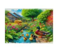 1000 Pièces Mini Puzzle Étang de Canards pour Adultes | 70x50cm Carton Décoration Salon Coupe Précise Cadeau Anniversaire Détente