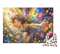 1000 Pièces Mini Puzzle Fée Papillon Fleur pour Adultes | 52x38cm Carton Décoration Salon Coupe Précise Détente Familiale
