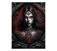 1000 Pièces Mini Puzzle Femme Gothique pour Adultes | 52x38cm Papier, Décor de Chambre, Coupe Précise, Cadeau Anniversaire, Détente Esprit