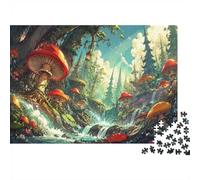 1000 Pièces Mini Puzzle Forêt Champignon pour Adultes | 70x50cm Carton Décoration Maison Découpe Précise Cadeau Anniversaire Détente