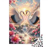 1000 Pièces Mini Puzzle Grues Fleurs pour Adultes | 38x26cm Carton Décoration Bureau Coupe Précise Cadeau Anniversaire Détente