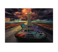 1000 Pièces Mini Puzzle Guitare Route pour Adultes | 38x26cm Carton Décor de Bureau Coupe Précise Cadeau Anniversaire Détente