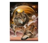 1000 Pièces Mini Puzzle Loup Espace pour Adultes