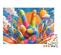 1000 Pièces Mini Puzzle Main Chiffres pour Adultes | 70x50cm Carton Décoration Maison Finition Lisse Cadeau Anniversaire Détente