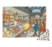1000 Pièces Mini Puzzle Marché Fromagerie pour Adultes | 70x50cm Carton Décoration Salon Coupe Précise Cadeau Anniversaire Détente
