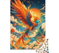1000 Pièces Mini Puzzle Oiseau Phénix pour Adultes | 70x50cm Carton Décoration Salon Coupe Précise Cadeau Anniversaire Détente
