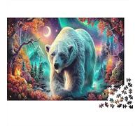 1000 Pièces Mini Puzzle Ours Forêt Aurore pour Adultes