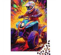 1000 Pièces Mini Puzzle Pilote Quad pour Adultes | 52x38cm Carton Décoration Maison Coupe Précise Cadeau Anniversaire Détente