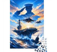 1000 Pièces Mini Puzzle Porte-Avions Avion Océan pour Adultes