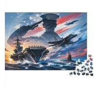 1000 Pièces Mini Puzzle Porte-Avions Avion sous-Marin pour Adultes